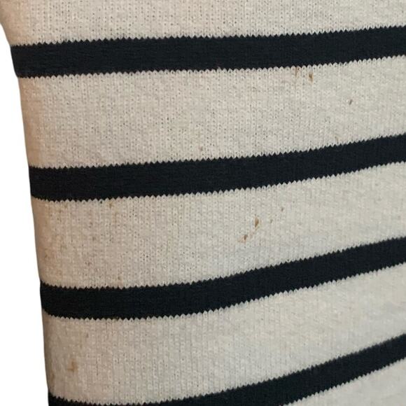 H&M Blue White Striped Crop Wide Sleeve Knit Top Size S Nautical Preppy Beachy - Picture 8 of 9